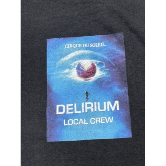 Cirque Du Soleil Delirium Local Crew Concert Tour Shirt Elephant Butts Sz XL - Picture 4 of 7